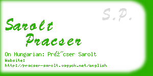 sarolt pracser business card